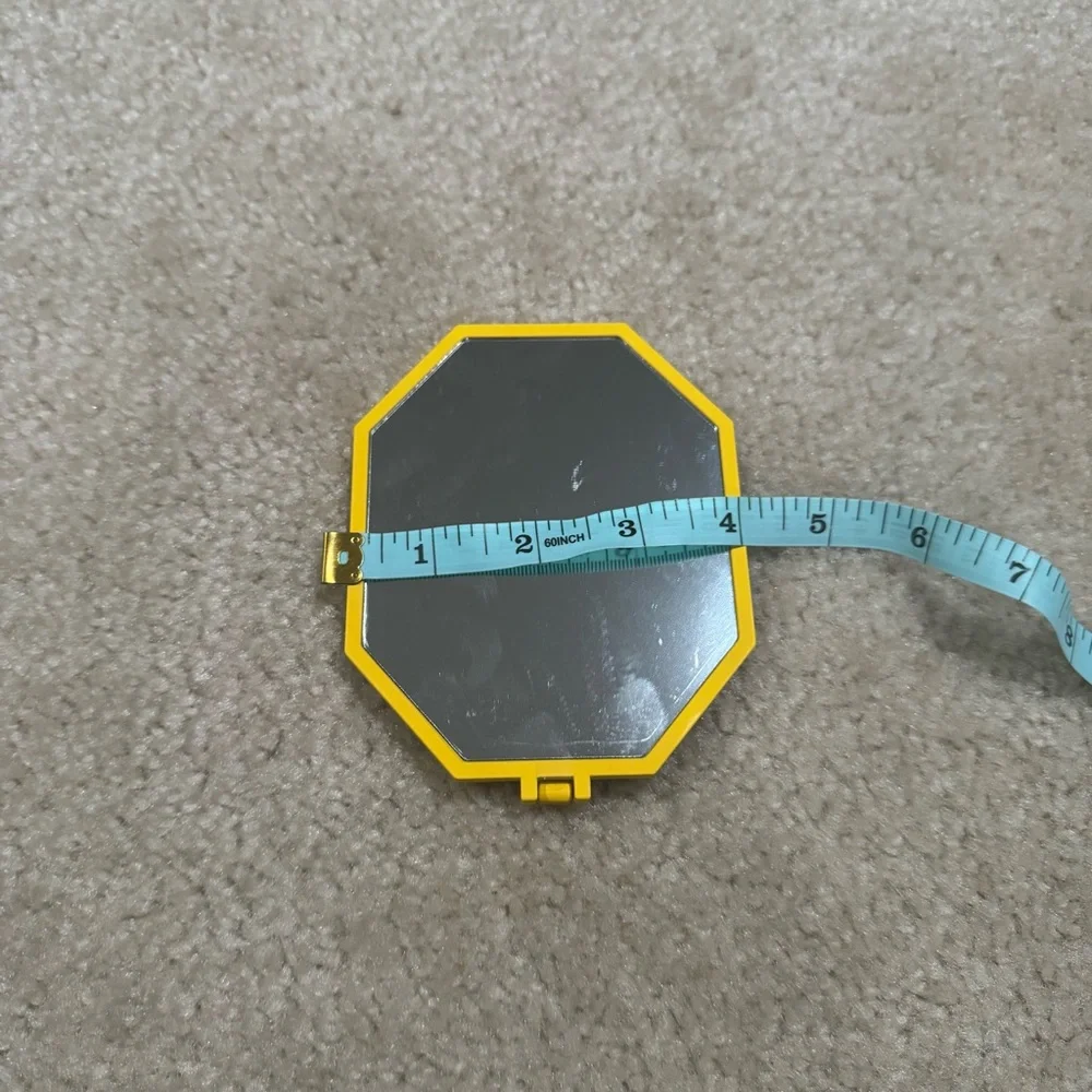 Swarovski Yellow Framed Octagonal table/travel Mirror